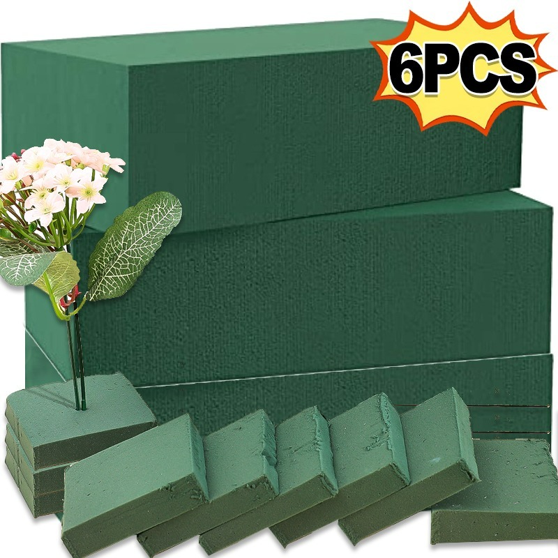 Floral Foam Oasis - 6/1Pcs Square Floral Foam Bricks Artificial