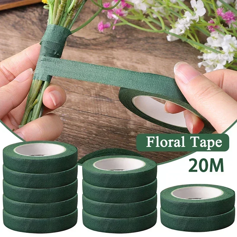 Florist Supply Paper - 20M Floriculture Tape Self-adhesive Bouquet Floral