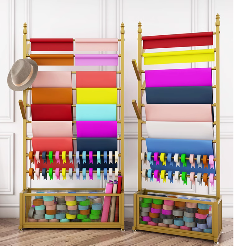 Florist Supply Paper - Multi-layer ribbon rack, floral wrapping paper