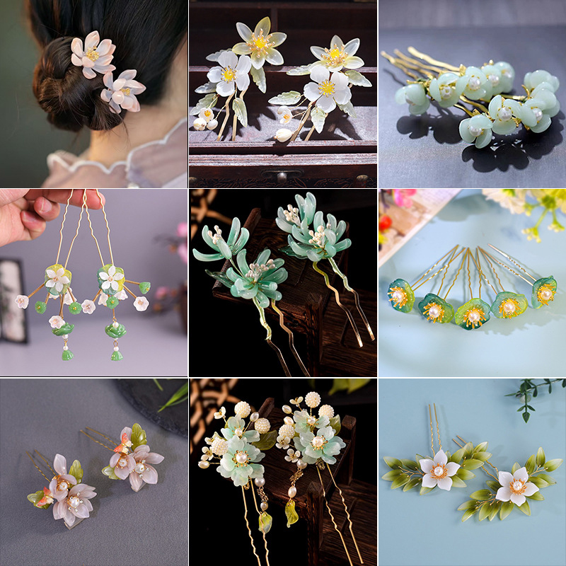 1Pair Vintage Hairpin Glazed F - Florist Supplies บทวิจารณ์และราคา