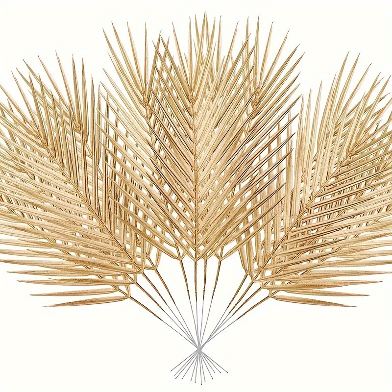 5pcs Golden Artificial Palm Le - Florist Supply Vases บทวิจารณ์และราคา