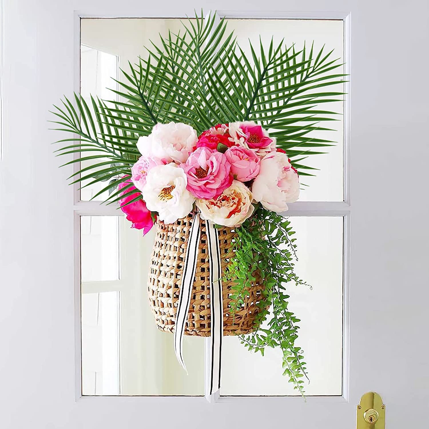 5pcs Golden Artificial Palm Le - Florist Supply Vases บทวิจารณ์และราคา