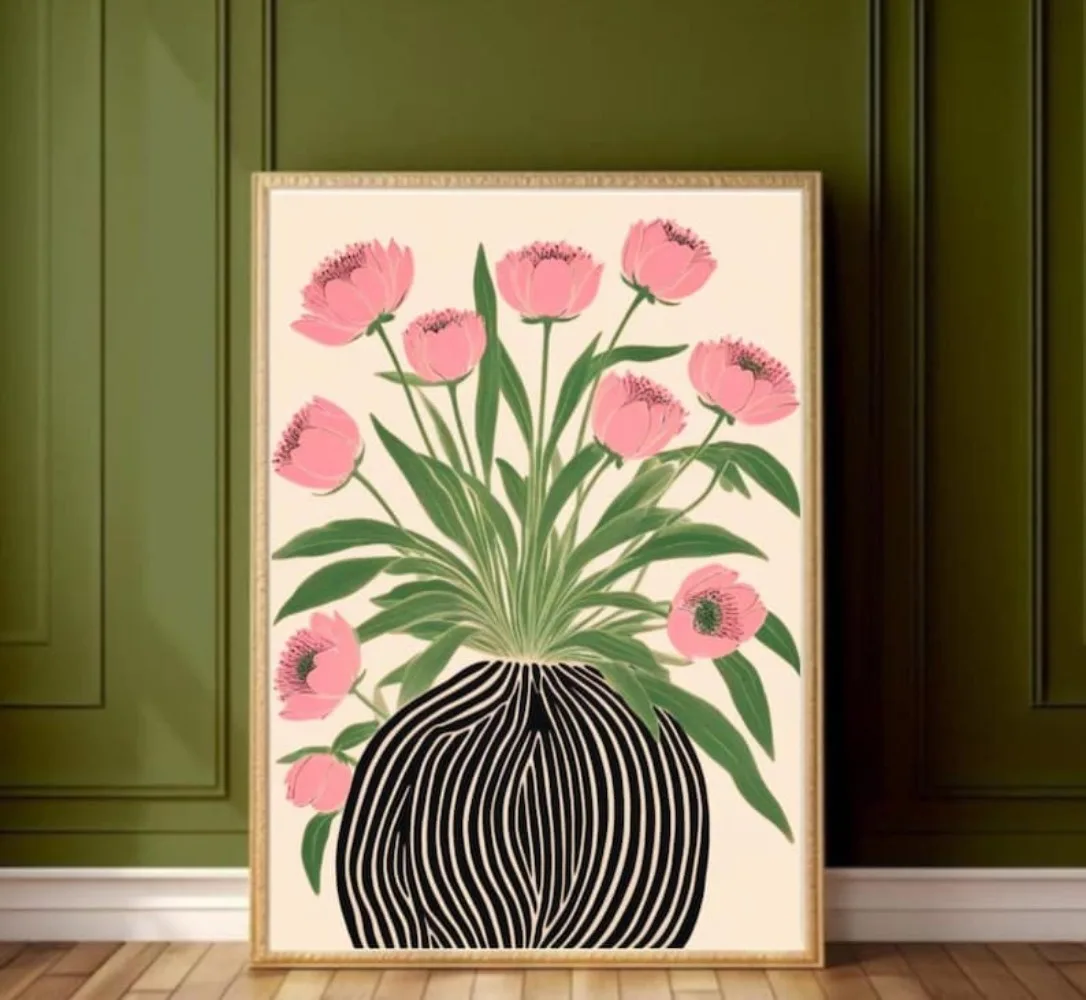A Frameless Floral Poster,Mati - Florist Supply Vases บทวิจารณ์และราคา