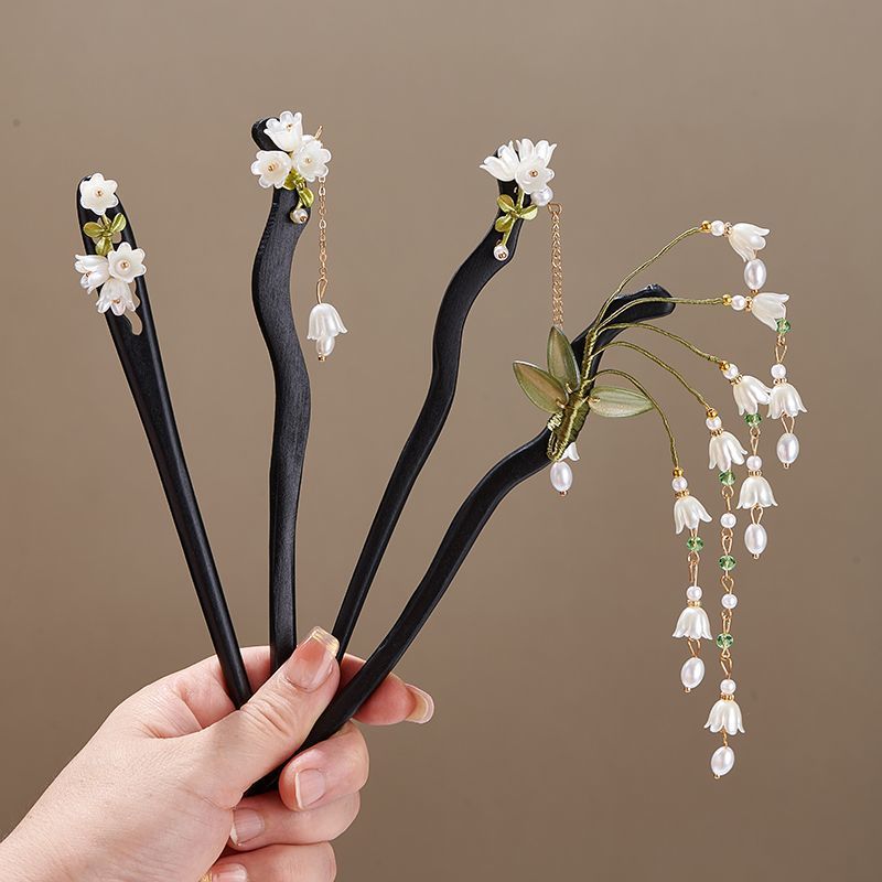 Wooden Flower Hairpin Vintage  - Florist Supplies บทวิจารณ์และราคา