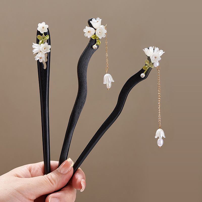 Wooden Flower Hairpin Vintage  - Florist Supplies บทวิจารณ์และราคา