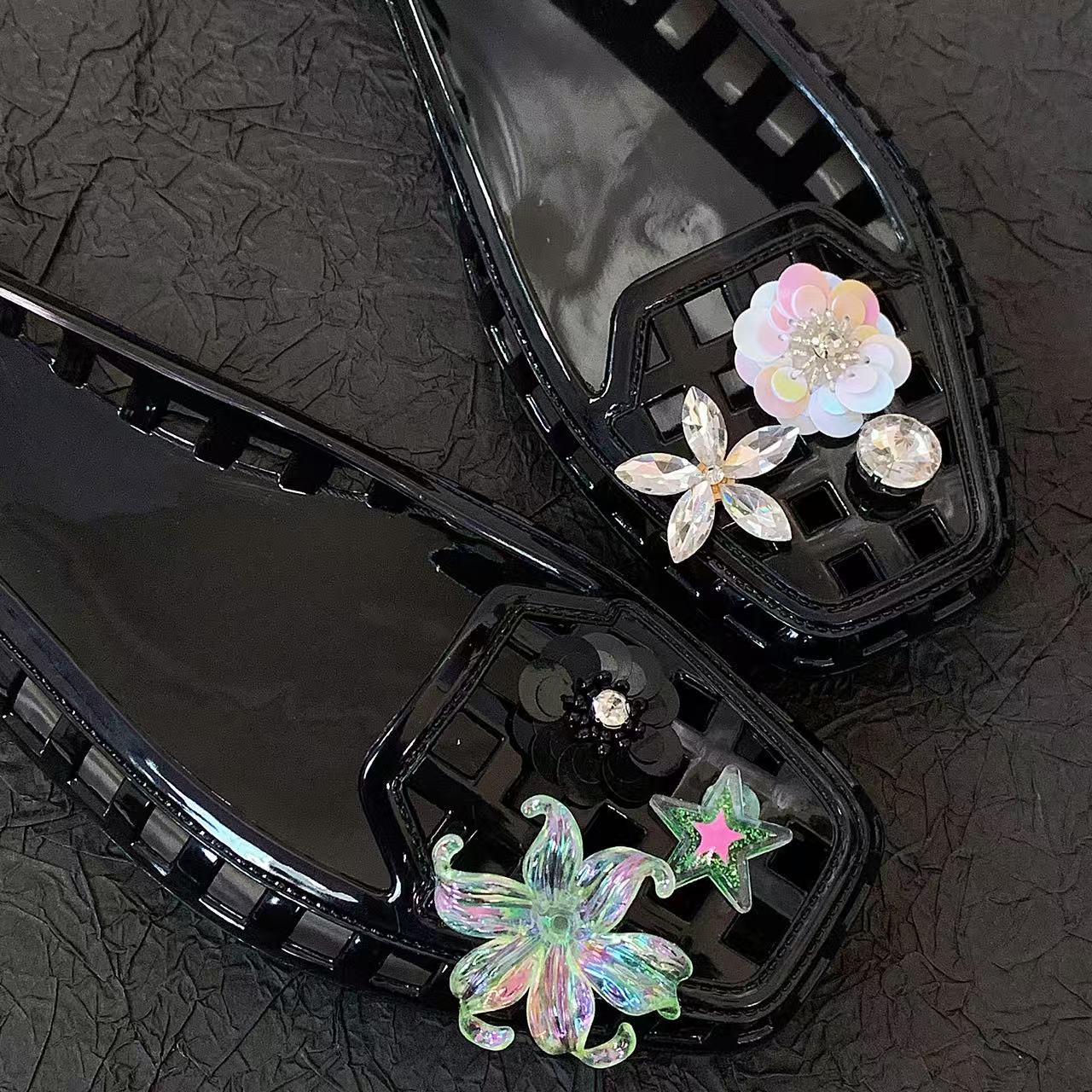 Jelly Crystal Shoes for Women, - Florist Supplies บทวิจารณ์และราคา