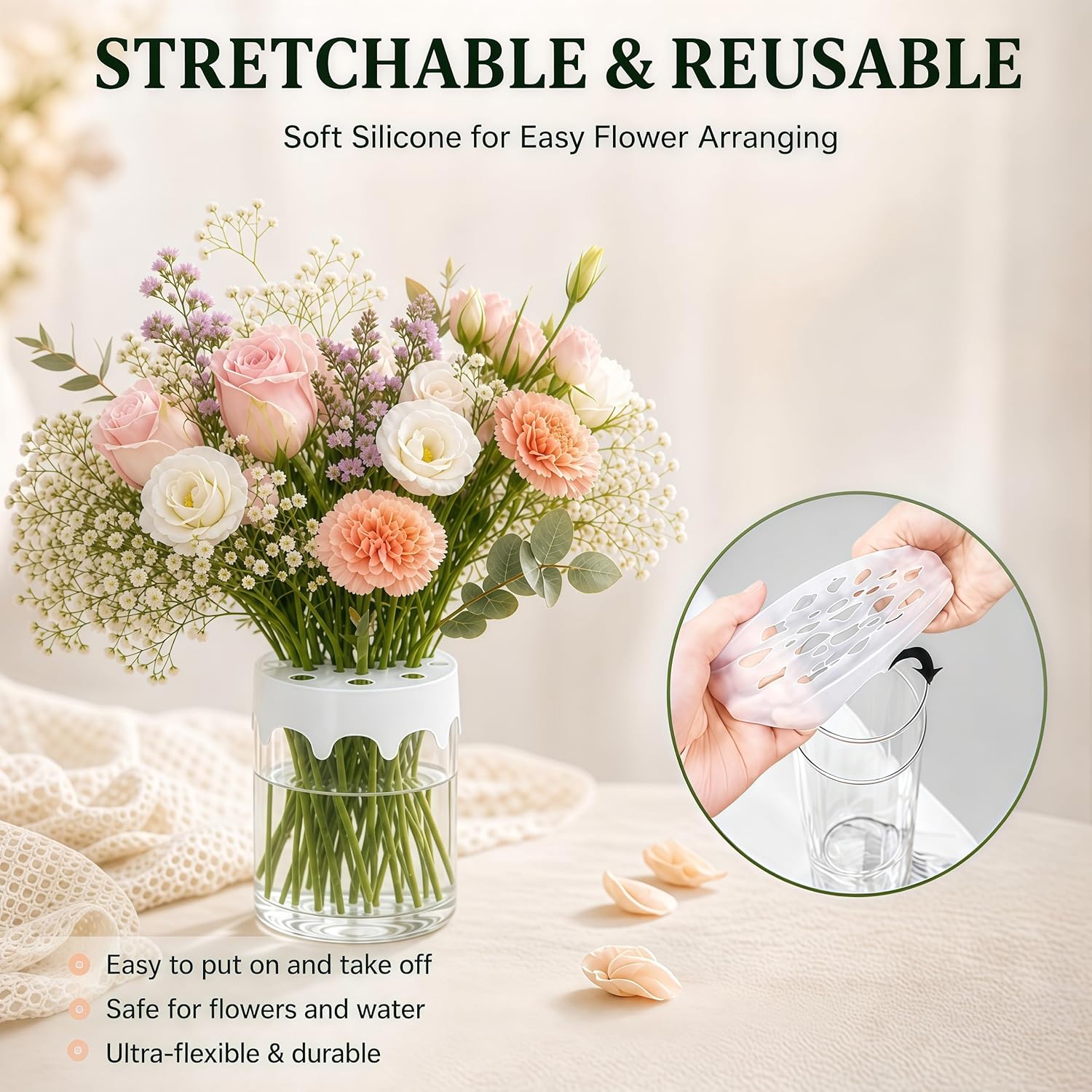 Silicone Blossom Grid Flower A - Florist Supply Vases บทวิจารณ์และราคา
