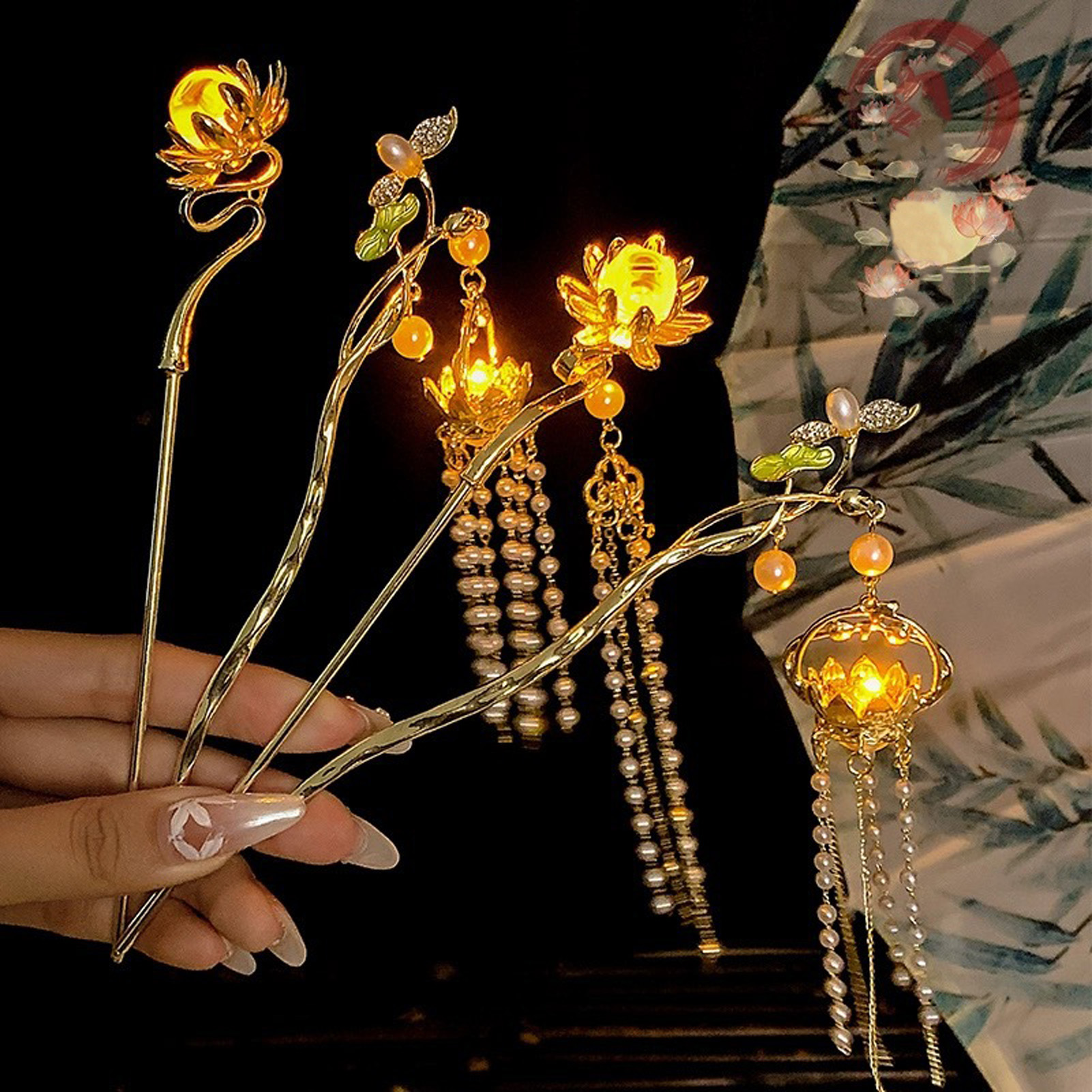 Luminous Flower Hairpin For Wo - Florist Supplies บทวิจารณ์และราคา