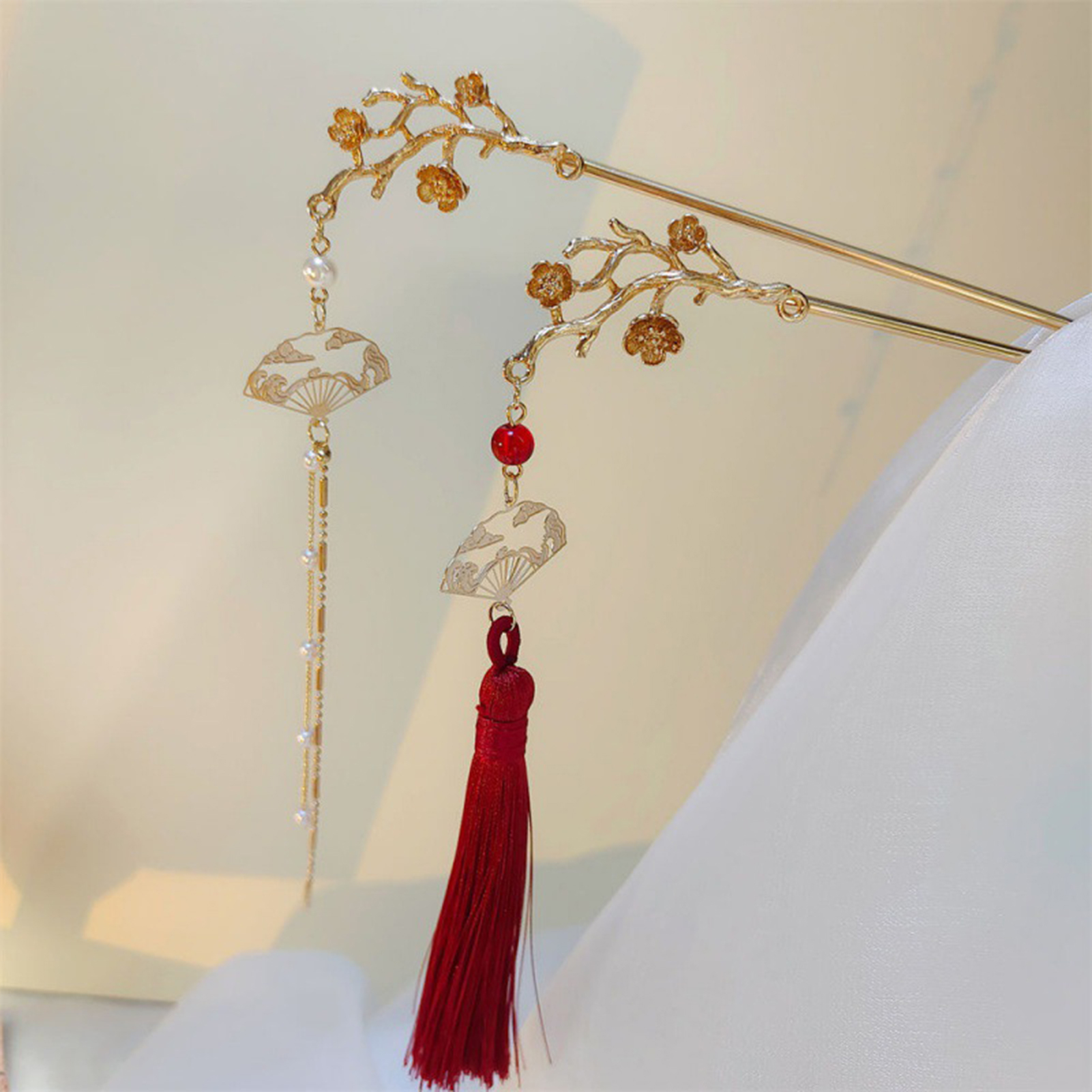 Retro Flower Tassel Hairpin Fo - Florist Supplies บทวิจารณ์และราคา