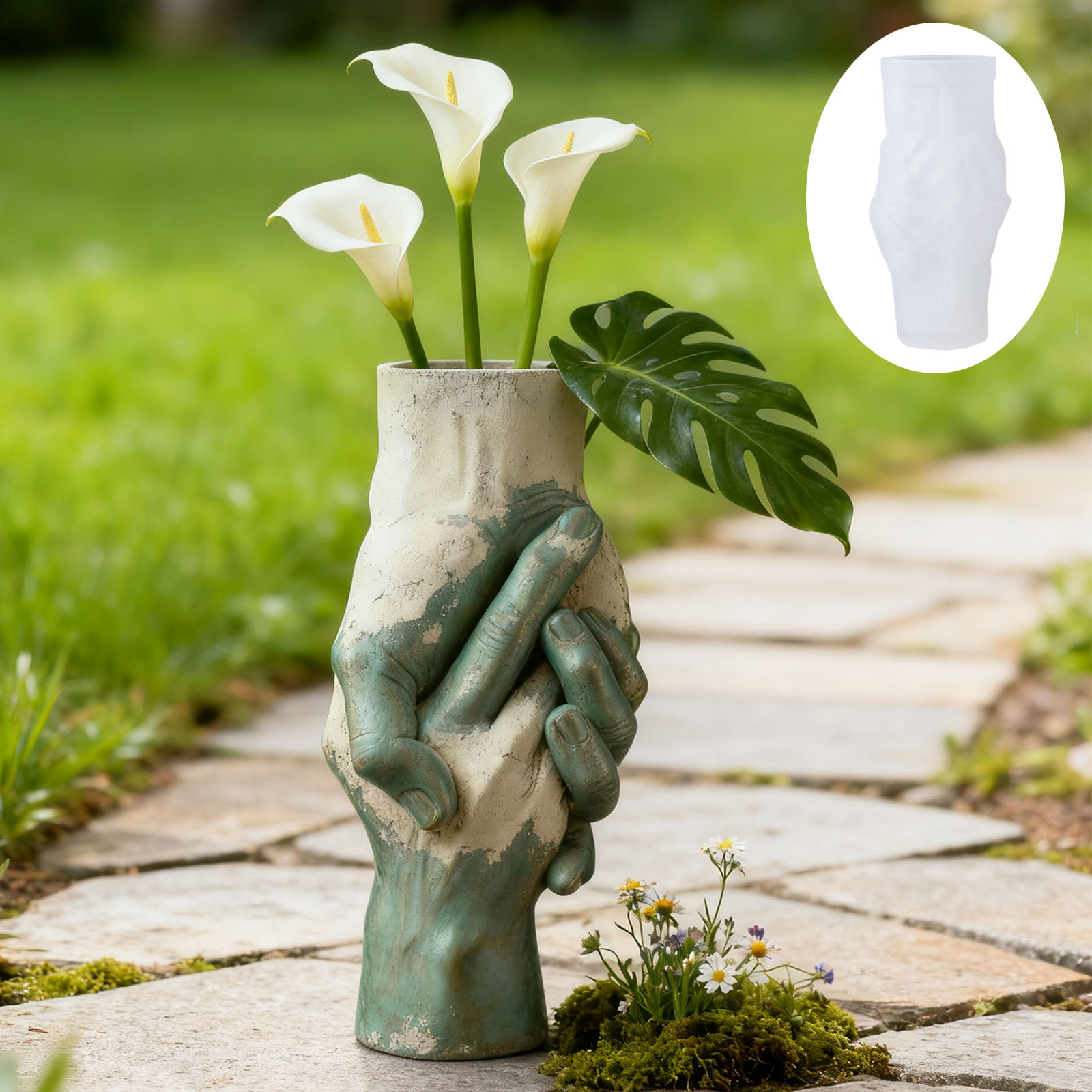Artistic Hand-in-Hand Vase Sil - Florist Supply Vases บทวิจารณ์และราคา