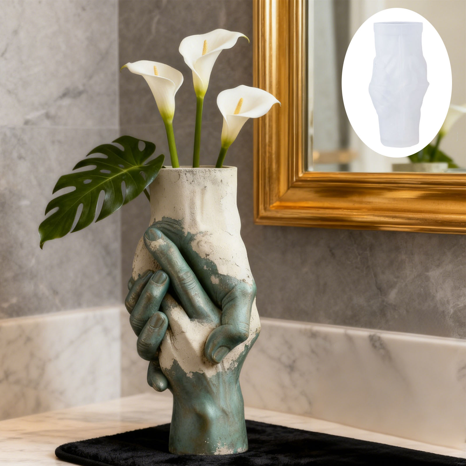 Artistic Hand-in-Hand Vase Sil - Florist Supply Vases บทวิจารณ์และราคา